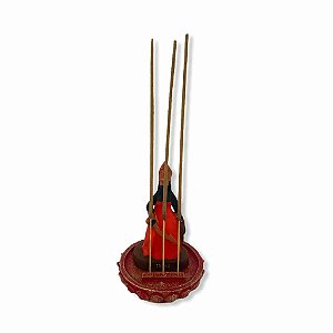 Incensário Iansã Vermelha 12 cm 3 Varetas em Resina