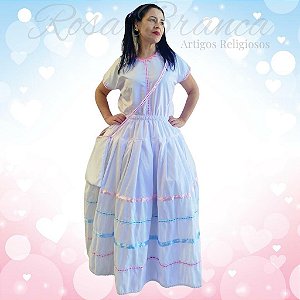 Conjunto Com Bolsa de Doces em Fitas Rosa e Azul