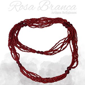 Brajá 7 Fios Vermelho Cristal