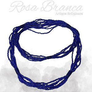 Brajá 7 Fios Azul Escuro Cristal