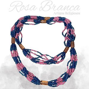 Brajá 7 Fios Azul e Rosa