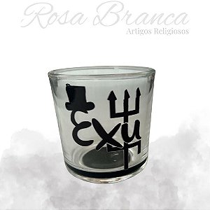 Copo de Whisky Escrita Exu