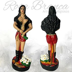 Imagem Gesso - Pomba Gira 7 Rosas Brancas