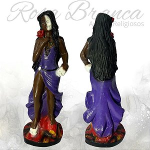 Imagem Gesso Premium - Pomba Gira Rosa Caveira - Roxa