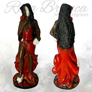 Imagem Gesso Premium - Pomba Gira Rosa Caveira - Vermelha