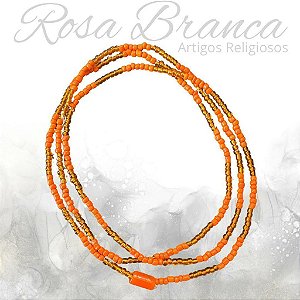 Guia de Miçangas - Laranja e Laranja Brilhante Com Firma