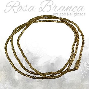 Guia de Miçangas - Dourado Cristal Com Firma