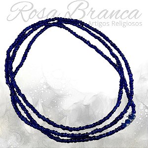 Guia de Miçangas - Azul Cristal Com Firma