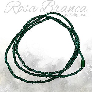 Guia de Miçangas - Verde Escuro Cristal Com Firma