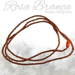 Guia de Miçangas - Laranja Cristal Com Firma