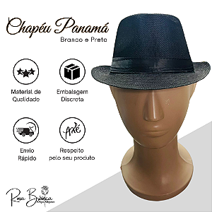 Chapeu Panamá Preto
