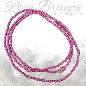 Guia de Miçangas - Rosa Claro Com Firma
