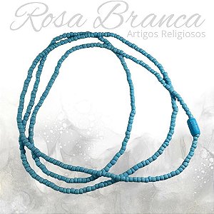 Guia de Miçangas - Azul Claro Com Firma