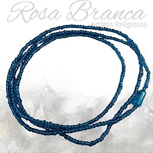 Guia de Miçangas - Azul Claro Cristal Com Firma