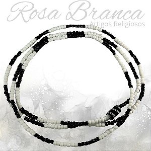 Guia de Miçangas - Preto e Branco Com Firma