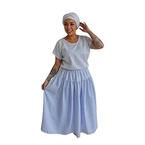 Roupa Ração Com Pano De Cabeça Oxford Feminina - 3 Peças