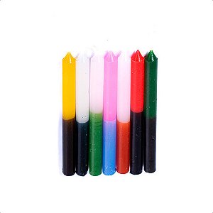 Vela Palito - Bicolor - 1kg - 32 unidades