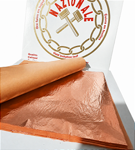 100 Folhas De Cobre 16x16 Italiana separadas com seda