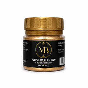 Purpurina Ouro Rico Pó Metálico Extra Fina 50 gr