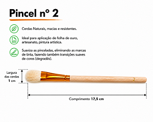 Pincel Vassourinha nº 2 - Cerdas naturais