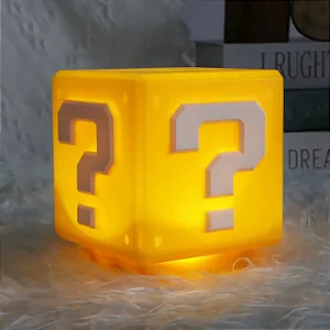 Luminária Mini Bloco Interrogação - Super Mario