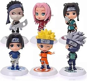 Fiico Kit 12 Bonecos Miniaturas Naruto 7cm
