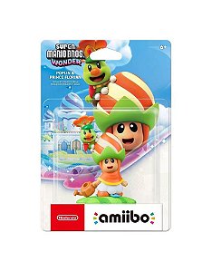 Amiibo de Poplin e príncipe Florian Super Mario Bros. Wonder