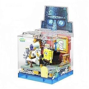 Blocos Box Bob Esponja Casa Lula Molusco - Original Nickelodeon