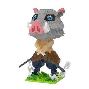 Diorama Inosuke Hashibira Demon Slayer - Mini Blocos de Montar