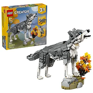LEGO Creator 3 em 1 Animais da Floresta: Lobo Cinzento 31393