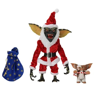 NECA Action Figure Gremlins Santa Stripe e Gizmo