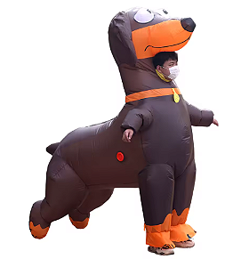 Fantasia Inflável Cão Salsicha