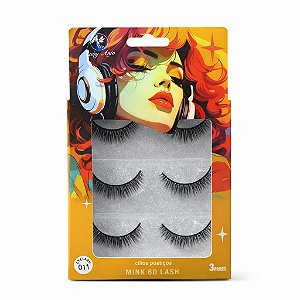Cílios Postiços Mink 6D Lash - Ruby Anjo