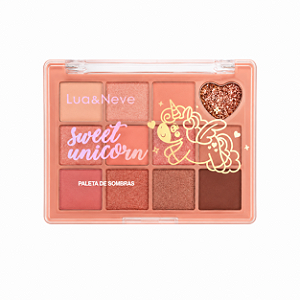 Paleta de Sombras Lua & Neve Sweet Unicorn – 12 Cores