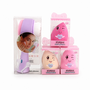 Kit de Esponjas e Escova Facial