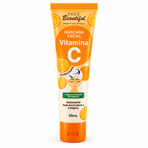 Máscara Facial Vitamina C Hidratante - Face Beautiful