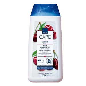 Loção Desodorante Corporal 6em1 Cereja Avon Care 200ml.