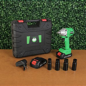 Chave de Impacto a Bateria Hagra 21V 350Nm com 2 Baterias e Kit de Soquetes