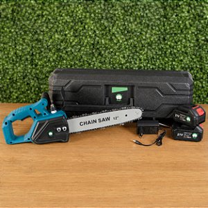 Motosserra Elétrica 12 Pol. Portátil Hagra 2 Baterias 21V Com Maleta Bivolt