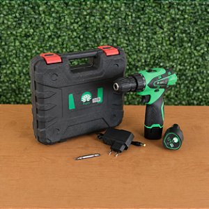 Parafusadeira Furadeira 12V 2 Baterias Sem Fio Com Maleta Bivolt 110V/220V 2 Velocidades