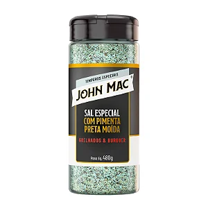 SAL ESPECIAL COM PIMENTA  PRETA MOÍDA - GRELHADOS & BURGER - JOHN MAC - 480g