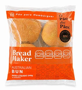 PÃO BURGER AUSTRALIANO 4un - BREAD MAKER