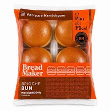 PÃO BURGER BRIOCHE 4un - BREAD MAKER