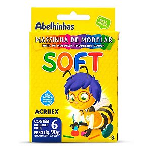Massa Modelar Soft 06 Cores 90G Acrilex
