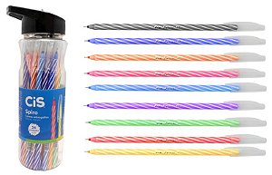 Caneta Esferográfica Cis 0.7 Spiro Cores Sortido
