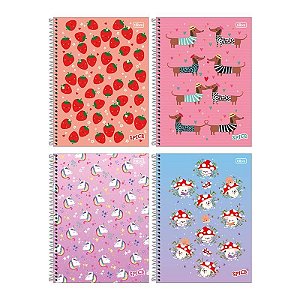 Caderno Capa Dura 16X1 256 Folhas Spice Tilibra Feminino