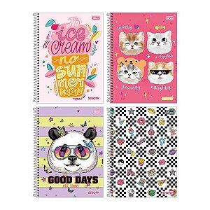 Caderno Capa Dura 16X1 256 Folhas Show Feminino Tilibra