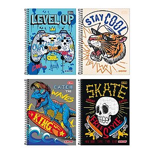Caderno Capa Dura 10X1 160 Folhas Show Masculino Tilibra