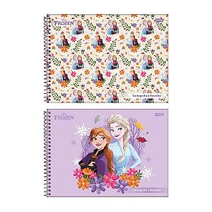 Caderno Brochura Capa Dura Cartografia 40 Folhas Frozen 26 Tilibra