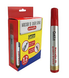 Marcador Quadro Branco Gatte Vermelho
